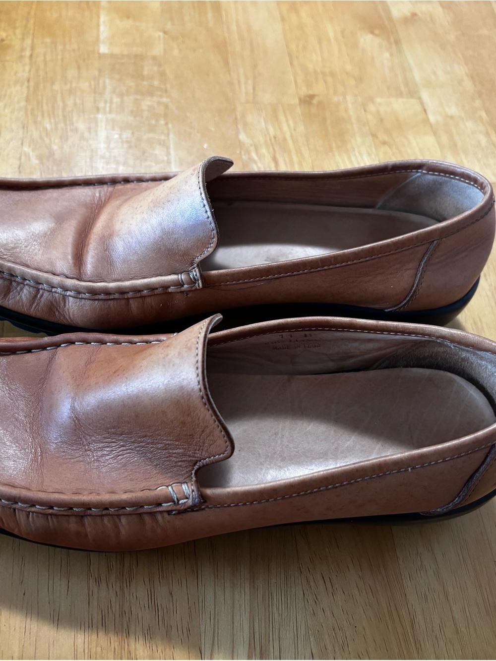 Vintage Coach Lianna Tan Italian Leather Loafers Slip On Shoes Size 11B